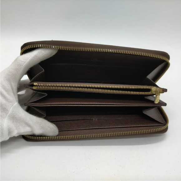Louis Vuitton Brown Damier LV zippy long wallet with Box and dustbag - Picture 10 of 16